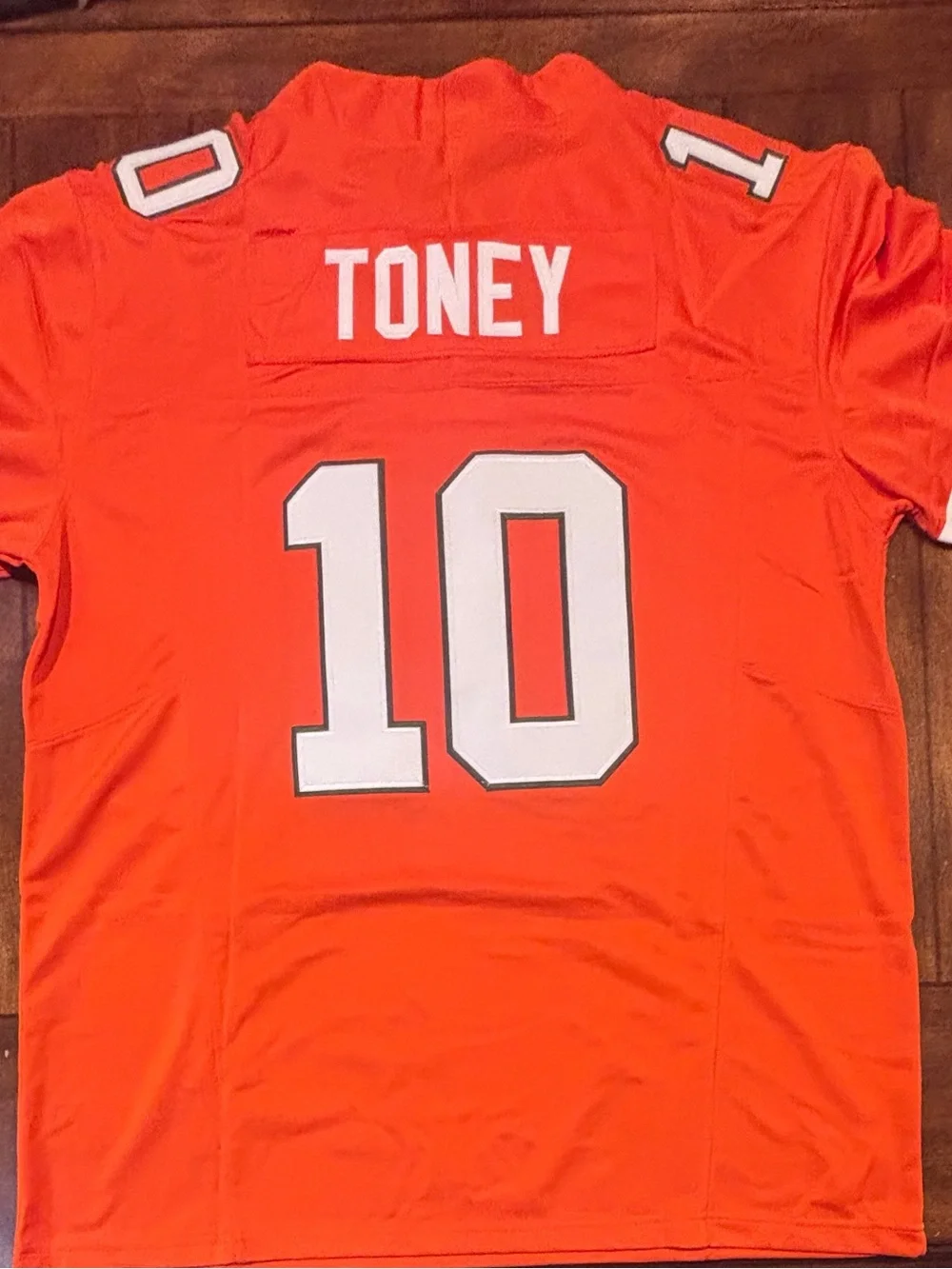 Miami Hurricanes Malachi Toney Adult Large Stitched Orange Jersey